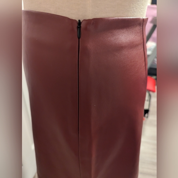 Dynamite Deep Red Leather Mini Skirt - Picture 7 of 9